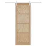 Sliding Door Manual Natural and white 83 x 232 cm 3333256