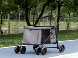 Foldable Pet Stroller One Click Dog Pushchair Cat Travel Carriage w/ EVA Wheels, Mesh Windows for T3398P349593