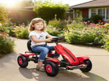 Children Pedal Go Kart, Kids Ride On Racer with Adjustable Seat, Inflatable Rubber Tyres, Handbrake, T3398P422370