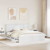 Bed Frame with Drawer White 180 x 200 cm Engineer Wood 3409433