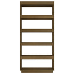Book Cabinet/Room Divider Honey Brown 80x35x167 cm Solid Pinewood 810897