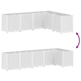 Garden Planter White 160x120x53 cm PP 367864
