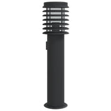 Outdoor Floor Lamp with Outlet Black 60 cm Stainless Steel 4006377