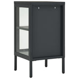 Sideboard Anthracite 38x35x70 cm Steel and Glass 336063
