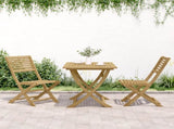 Garden Chair Set of 2 Light wood Solid Acacia wood Standard 365739