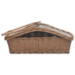 ZNTS Firewood Basket with Handle 61.5x46.5x58 cm Brown Willow 286989