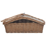 ZNTS Firewood Basket with Handle 61.5x46.5x58 cm Brown Willow 286989