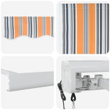 Retractable Awning Multicolour 400 x 300 cm Fabric and Metal 3330571