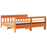 Bed Frame without Mattress Wax Brown 180x200 cm Super King Solid Wood Pine 3306998