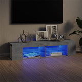TV Cabinet with LED Lights Concrete Grey 135x39x30 cm 804233