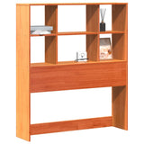 Headboard with Storage Wax Brown 100 cm Solid Wood Pine 855671