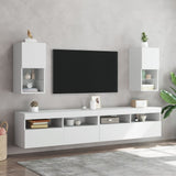 TV Cabinets with LED Lights 2 pcs White 30.5x30x60 cm 836988