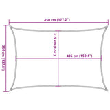 Sunshade Sail 160 g/m Beige 3.5x4.5 m HDPE 311131