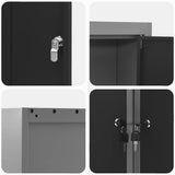 Tool Cabinet with Shelf Black and Grey 55 x 55 x 55 cm 4103467
