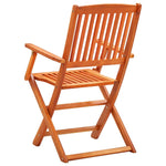 ZNTS 7 Piece Folding Outdoor Dining Set Solid Eucalyptus Wood 3087152