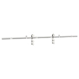 Sliding Door Hardware Kit 200 cm Stainless Steel Silver 4009694