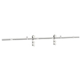 Sliding Door Hardware Kit 200 cm Stainless Steel Silver 4009694