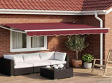 Electric Retractable Awning Burgundy and White 3 x 2 m 3419878