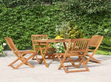 5 Piece Garden Dining Set Solid Wood Acacia 3152902