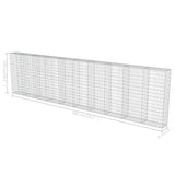 143585 Gabion Wall with Covers Galvanised Steel 600x30x150 cm