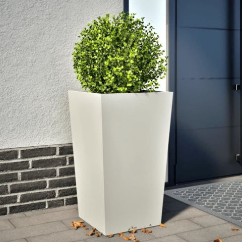 ZNTS Garden Planter White 45x45x75 cm Steel 851096