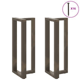 Bar Table Legs T-Shaped 2 pcs Black 50x35x cm Steel 4013091