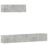 3 Piece TV Cabinet Set Concrete Grey Engineered Wood 3114481