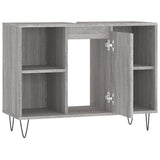 Bathroom Cabinet Grey Sonoma 80x33x60 cm Engineered Wood 831634