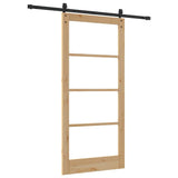 Sliding Door ORKDAL Natural and Black 93 x 202 cm 3331839