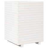 Garden Planter White 50x50x72 cm Solid Wood Pine 3282610