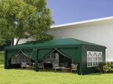 3 x 6m Pop-Up Gazebo, with Curtain Walls and Windows - Dark Green T3398P318792