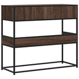 Console Table Brown Oak 90x35x80 cm Engineered Wood 849173