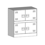 Sideboard Black Cold-rolled Steel Medium Sideboard Rectangular 841649