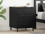 Bedside Cabinet Black Oak 40 x 40 x 66 cm Engineered Wood 882136
