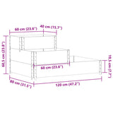 3-Tier Raised Bed 120x80 cm Solid Wood Pine 4010313