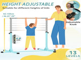 Height Adjustable Gymnastics Horizontal Bar for Kids, Children Junior Kip High Bar Fitness, Light T3398P349203