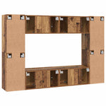 TV Cabinet Set 8 pcs Old wood 60 x 30 x 30 cm Engineered wood 3393375