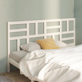 Bed Headboard White 206x4x104 cm Solid Wood Pine 818211