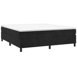 Box Spring Bed Frame Black Super King Velvet 3121228