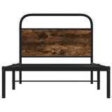 Bed Frame Without Mattress 100x200 cm Smoked Oak Engineered Wood 4100204
