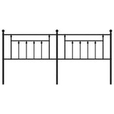 Metal Replace Headboard Black 193 cm 353574