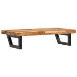 Basin Shelf Wall Mounted Steel and Solid Wood Acacia 3302739