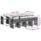 Garden Dining Set Mix Beige 3211644