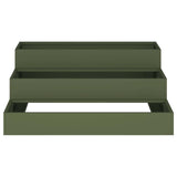 Garden Planter Olive Green 90 x 90 x 35 cm Cold-rolled Steel 865837