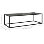 ZNTS Coffee Table Black with Black Marble Glass 120x50x35 cm 322886