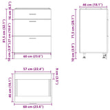Kitchen Base Cabinet Lyon Concrete Grey Engineered Wood 854253