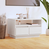 TV Cabinet White 60x35x37 cm Solid Wood Pine 813426