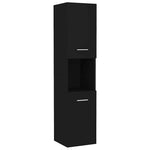 Bathroom Cabinet Black 30x30x130 cm Engineered Wood 804998