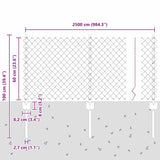 Fence and Post Silver 0.6 x 25 m Steel 3336302
