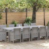 Garden Dining Set 13 pcs Light Grey Poly rattan 3378627
